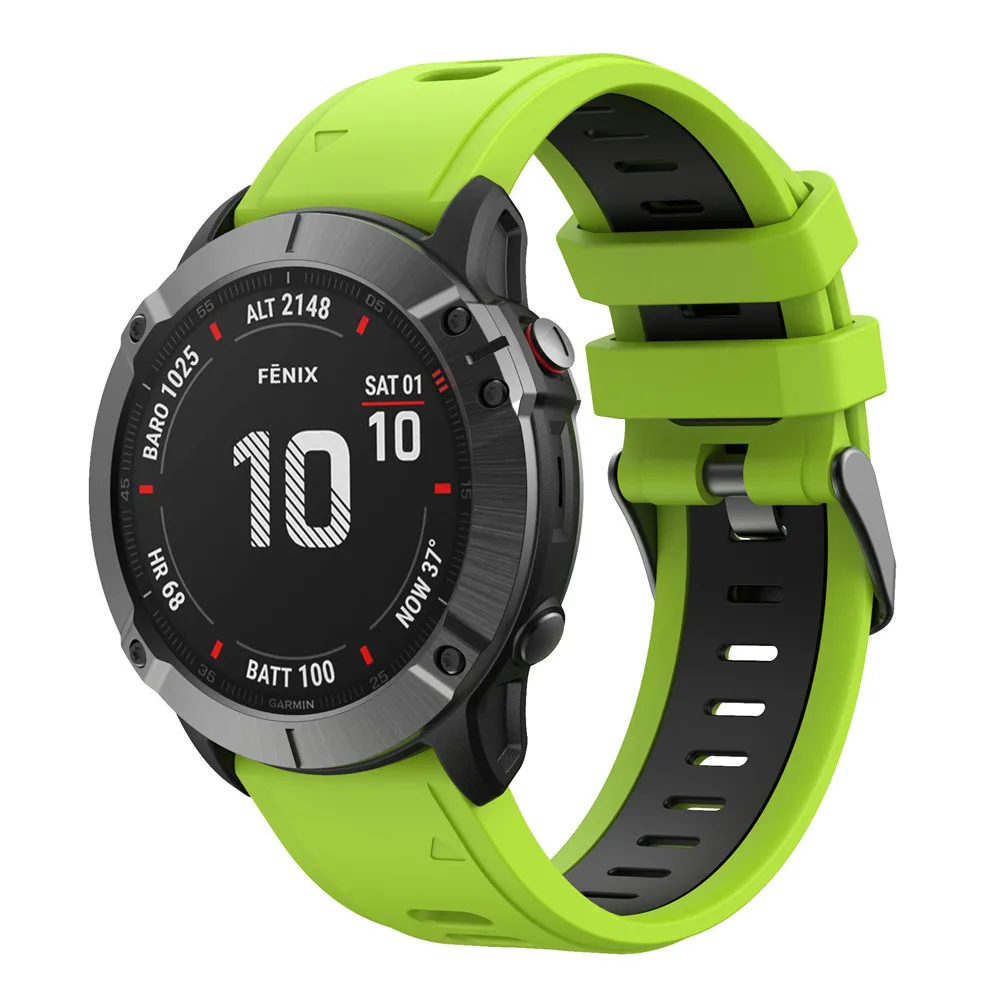 BEHUA 22mm 26mm Ersatzarmband für Garmin Fenix 6X 6X Pro 7X 8X Uhrenarmband mit Easy Fit Schnellverschluss Uhrenarmband Correa – Detail 26