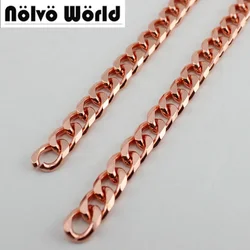 Cubierta chapada de alta calidad de oro rosa de 8,5mm, cadenas, bolsos, monederos, correa de repuesto, accesorio de mango, 10 metros, 2-20 metros, venta al por mayor