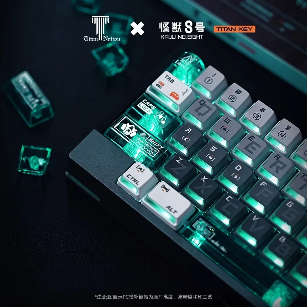 Titan Nation keycaps for mechanical keyboard Monster No. 8 anime keycaps Ergonomic design side engraving light transmission