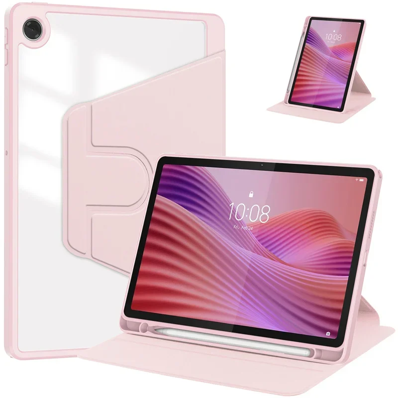 

Чехол для Lenovo Tab tb311fu с держателем для ручки, вращающийся на 360 градусов акриловый жесткий чехол-подставка для Lenovo Tab 10,1 2025 tb311xu, чехол