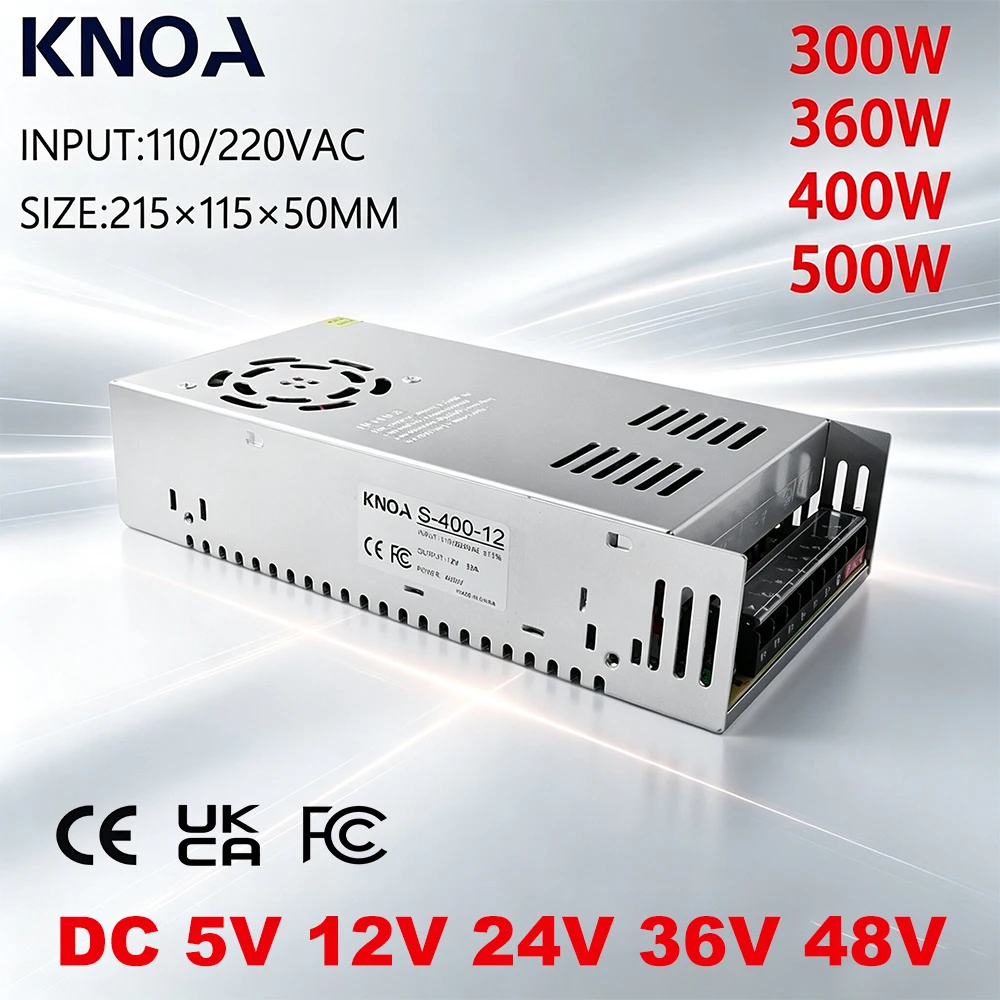 LED Power Supply 360W 400W 500W AC 110V 220V To DC 5V 12V 24V 36V Switching Power Supply Source Light Transformer For Led