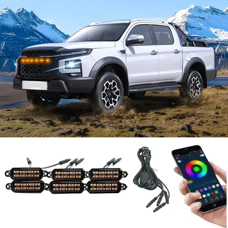 

18LED Front Grille Light For JAC T9 Car Daytime Running Light Wheel Eyebrow Lamp For Pickup 12V