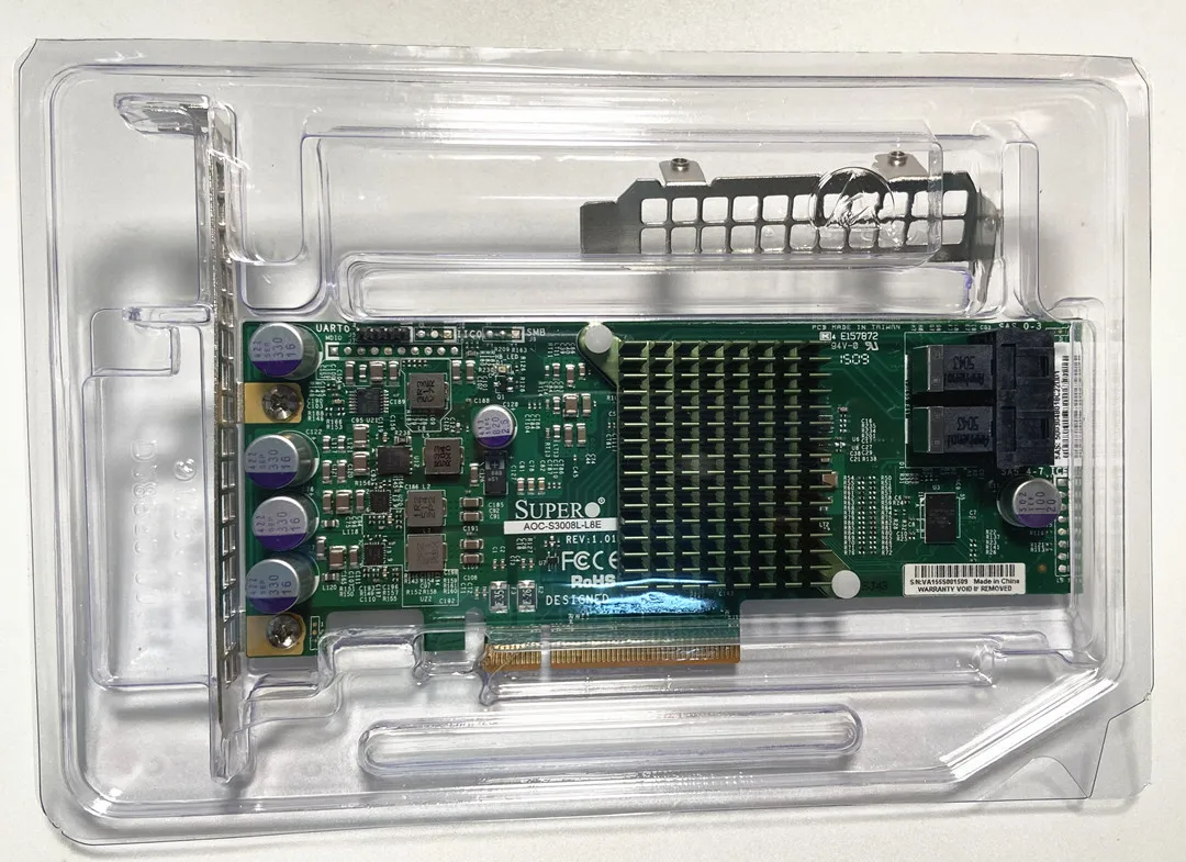 Imagem -02 - Lsi 93008i 12gbps Sas Hba ti Modo Zfs Nas Unraid Mais 8643 Cabo Aoc-s3008l9i Supermicro-aoc-s3008l-l8e L8i