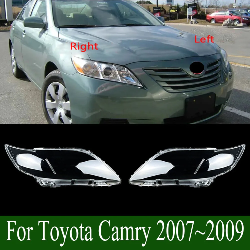 

For Toyota Camry 2007~2009 Transparent Headlight Cover Lens Headlamp Shell Replace Original Lampshade Plexiglass