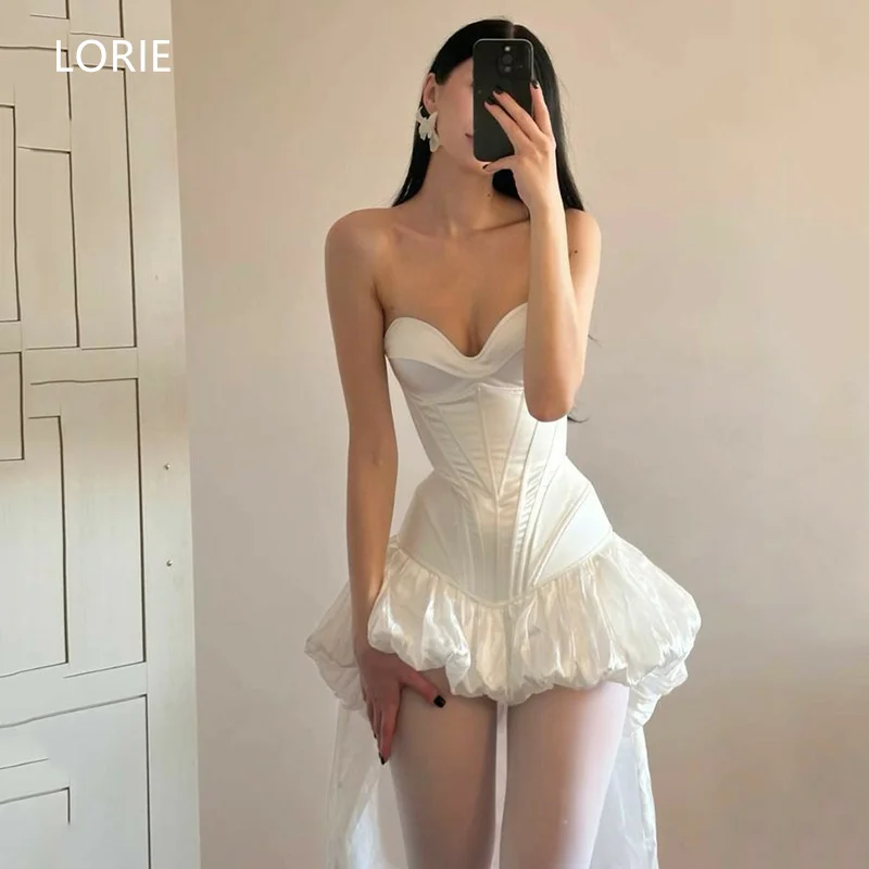

LORIE Sexy Korean series A-line Pleats Mini Wedding Dresses Sweetheart Bridal Gown Backless Wedding Gowns Customized 2025