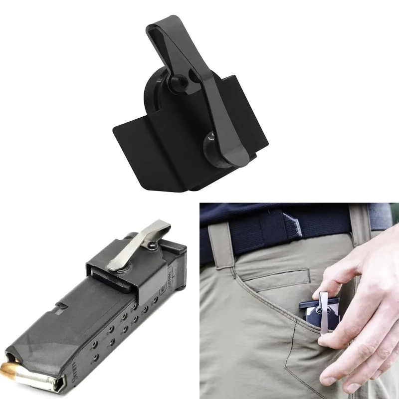 

Magnetic Pocket Magazine HolderHeavy-duty Magazine Holder for Pocket Standard Clips for 9mm / .40 S&W for Hunting