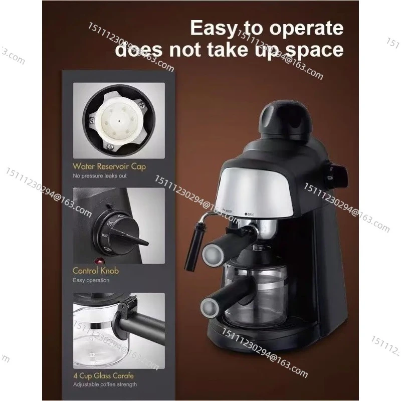 

Italian coffee machine, household small semi-automatic high-pressure steam coffee machine