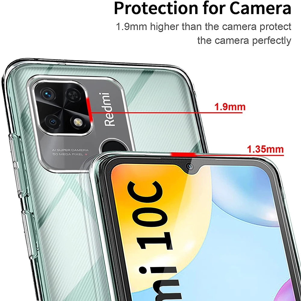 Klare Handyhülle für Xiaomi Redmi 10C 10A 11A 12C 9A 9C Redmi Note 10 10S 11 11s 12s 12 Pro 5G A1 A2 Plus Cover Coque – Detail 4