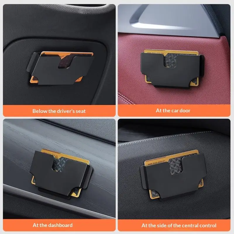 Universal Car Interior Card Holder Multi-function Portable Card Storage Box Car Sun Visor Card Slot Box Crevice Ticket Bracket
