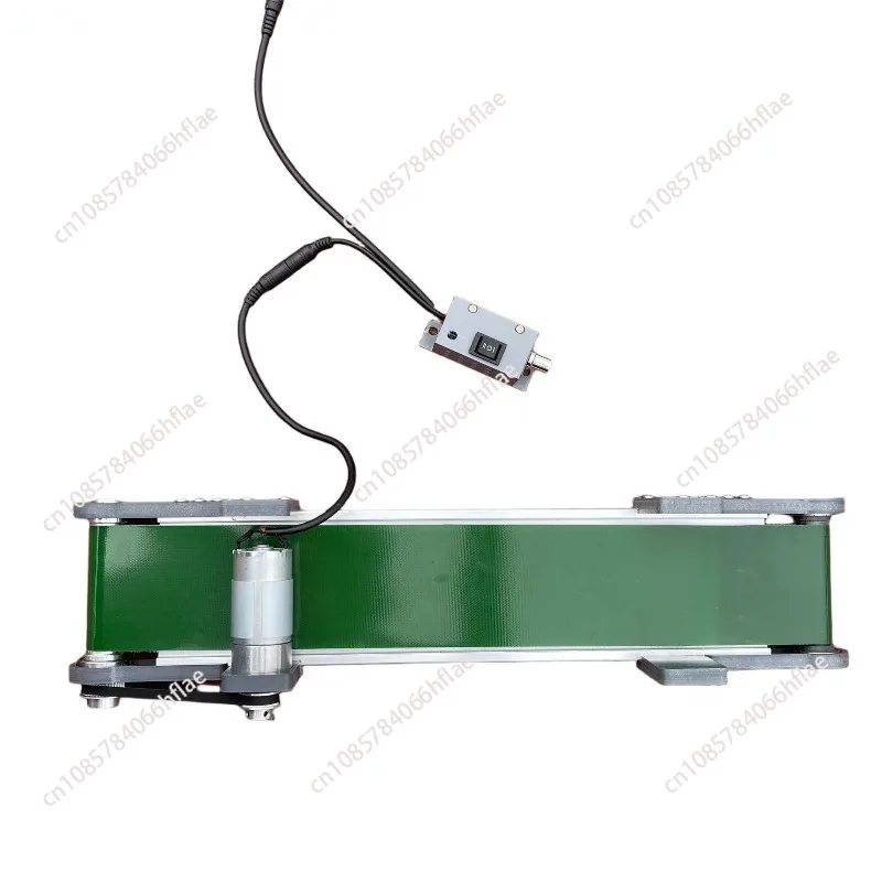 DC 12V Electric Desktop Conveyor Belt Technology Production Elevator Model Friction Experiment Device Speed Adjustable 0-116RPM