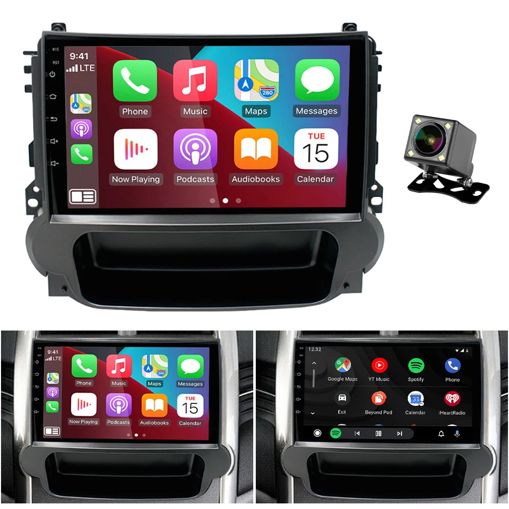 9in Android 13 Car Stereo GPS Navigation 2+32G for Malibu 2011-2015 with Carplay Android Auto GPS Navigation Bluetooth WiFi FM SWC + Backup Camera