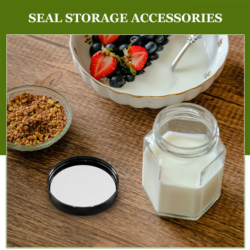 100Pcs Glass Jar Sealing Inserts 60Mm Diameter Foam Liners Pressure Sensitive Seal for Jars Canning Kits Jam Jelly Sauce