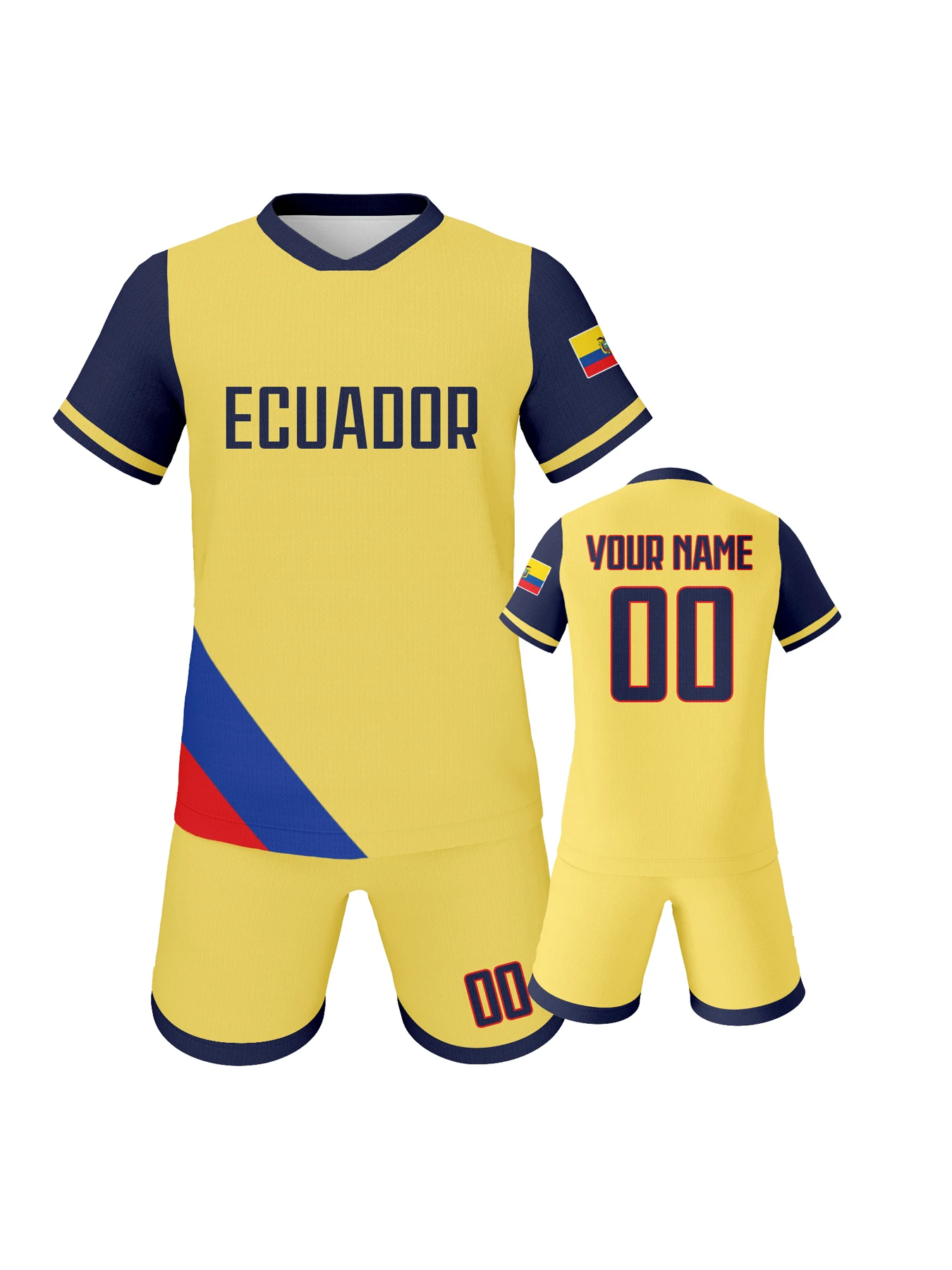 

Детский футбольный комплект на заказ из Эквадора с персонализацией: имя и номер, дышащая тренировочная форма национальной сборной