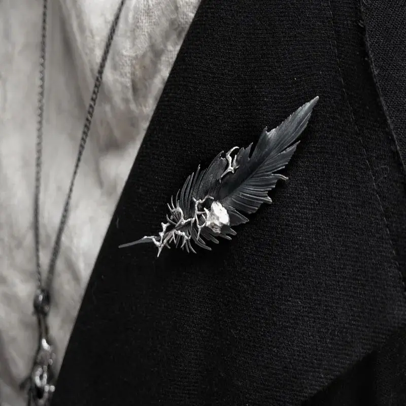 

HQ Роскошные броши с перьями для женщин и мужчин, винтажные булавки ручной работы, дизайнерская брошь высокого качества, ювелирные аксессуары, подарки