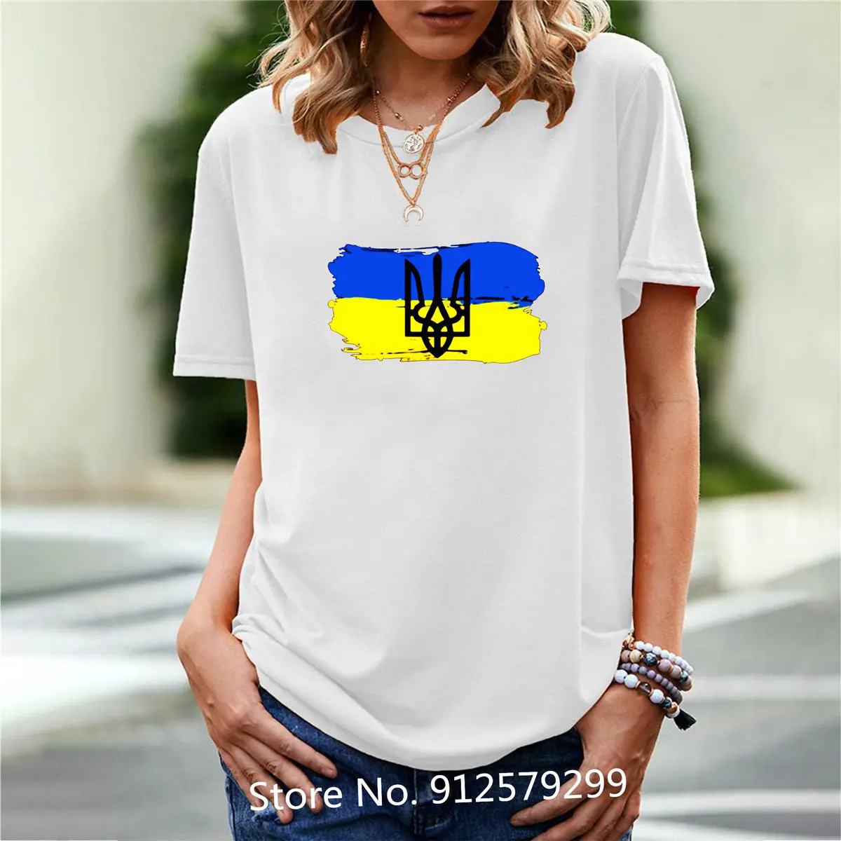 Cotton Short Sleeve Cool Ukraine Flag T Shirt Vintage Ukrainian Lovers Ukraine Print Women Graphic T Shirt Summer Top