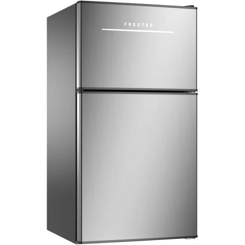 Fridge with Freezer 3.5 Cu.Ft. 2 Door Refrigerator and Small Bedroom Home Office Dorm, Drink Chiller, 37 dB Low Noise,