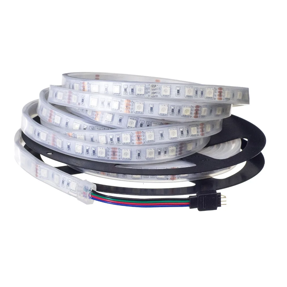 100M Led Strip Light 5050 Silicon Tube Waterproof IP67 dc12V 300led 5m RGB White Warm White LED tape Fexible 5M/Reel