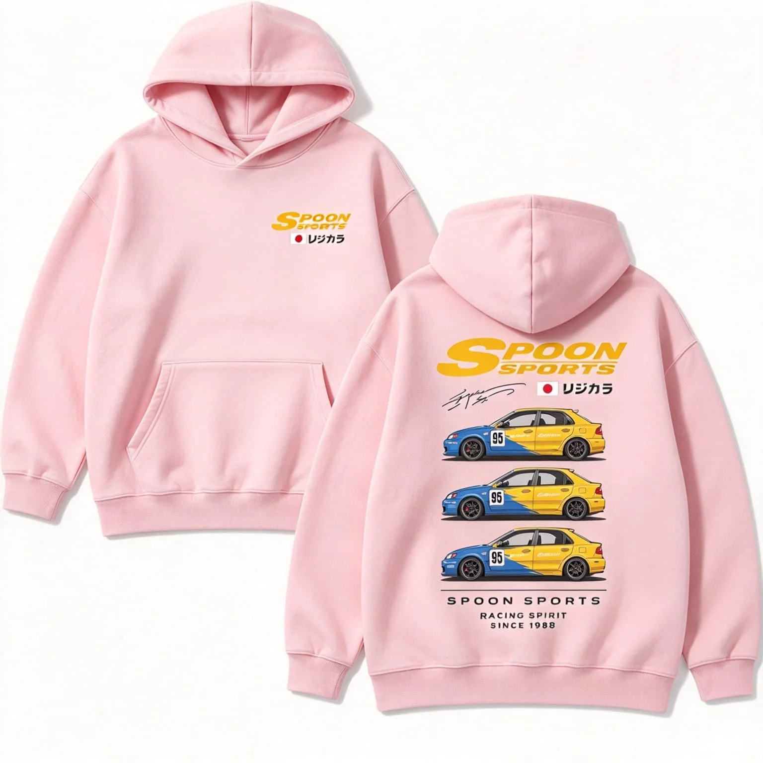 Rs Grauer Sportwagen-Coupé Civic Spoon Sport JDM Herbst Winter US Unisex Pullover Damen Sweatshirt Jungen Top Baumwolle Herren Hoodie – Detail 9