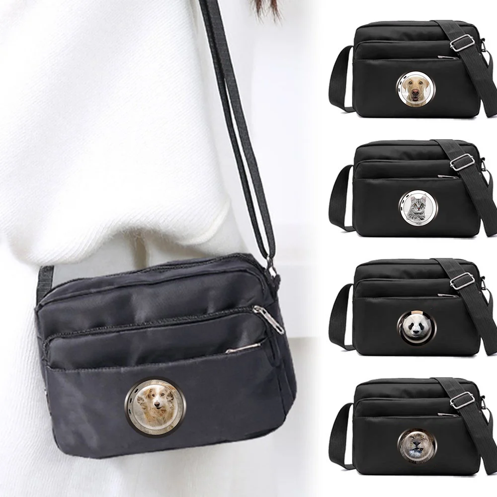 Daily Multi Pocket Crossbody Bag Window Printing with Spacious Interior and Adjustable Strap for Storing Essentials on The Go