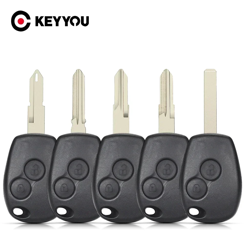 

KEYYOU 2 Корпус для ключей на кнопке для Renault Megane Modus Espace Laguna Duster Logan DACIA Sandero Fluence Clio Kangoo Uncut Blade