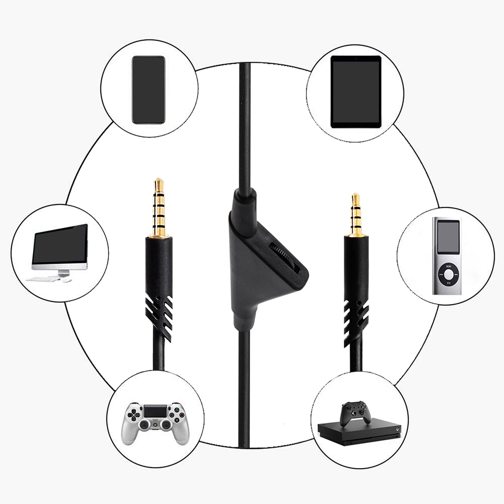 Cable de repuesto para auriculares Astro A10 A40/A40TR, Cable de auriculares para juegos con función de Control de volumen, 2,0 M