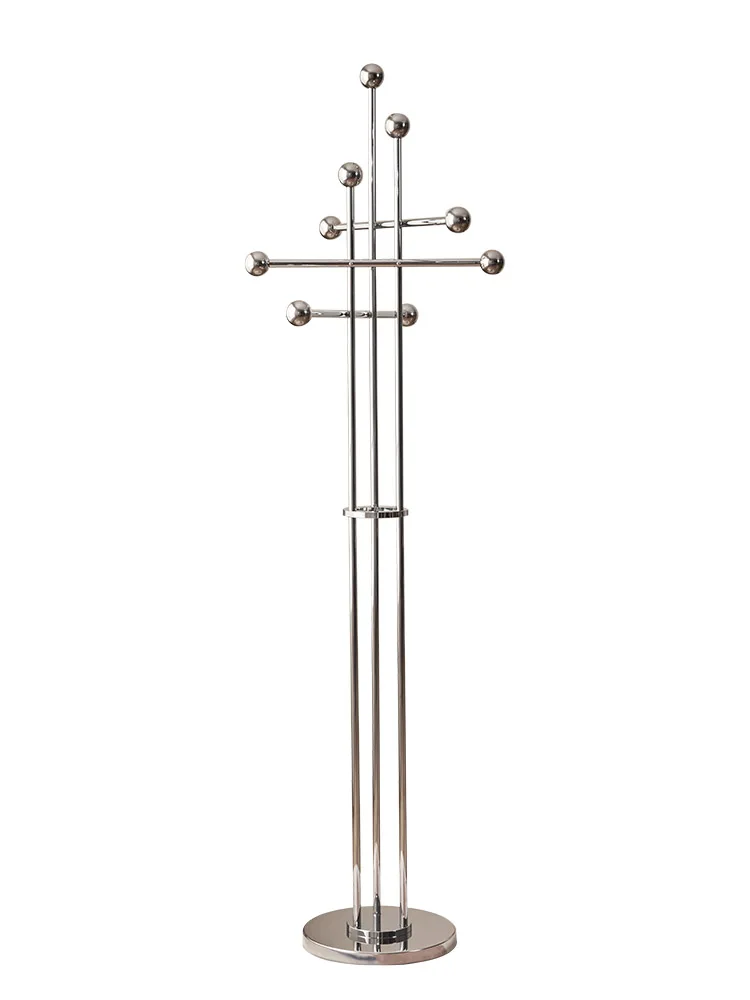 Italian light luxury coat rack Floor to ceiling Master bedroom Stainless steel marble coat rack Hanger