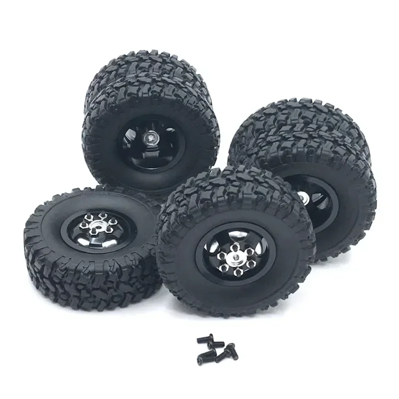 WPL Model C14 24 34 44 B14 24 16 36 RC Car Metal Upgrade Parts 4WD Front Single Wheel Rear Double Wheel Crushed Stone Tire