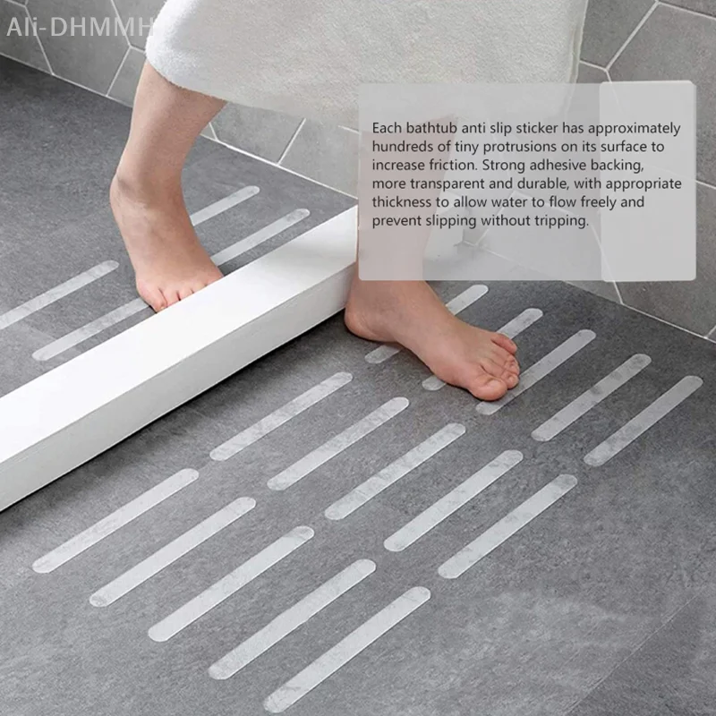 

9Pcs/Bag Transparent Anti-Slip Stickers For Bathroom Floor And Shower Bathtub Floor Safety Anti-Slip Strips