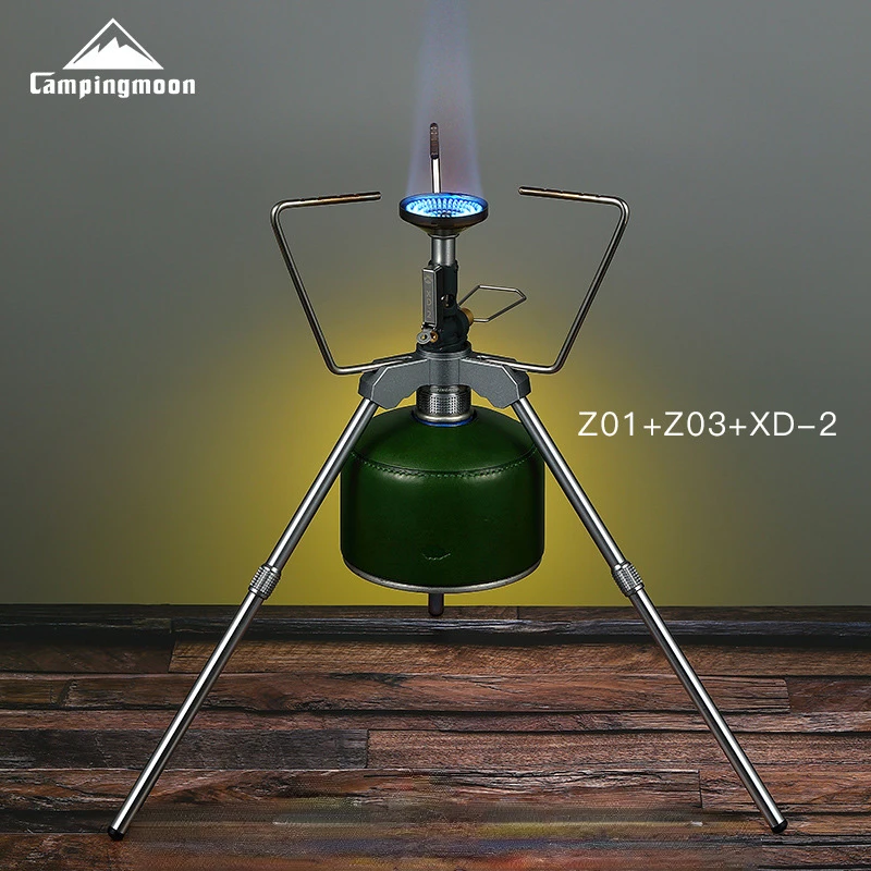 

Campingmoon Portable Aluminum Alloy Camping Gas OD CB PG Canister Adapter Stove Switch Support Frame Stand for Outdoor Cooking