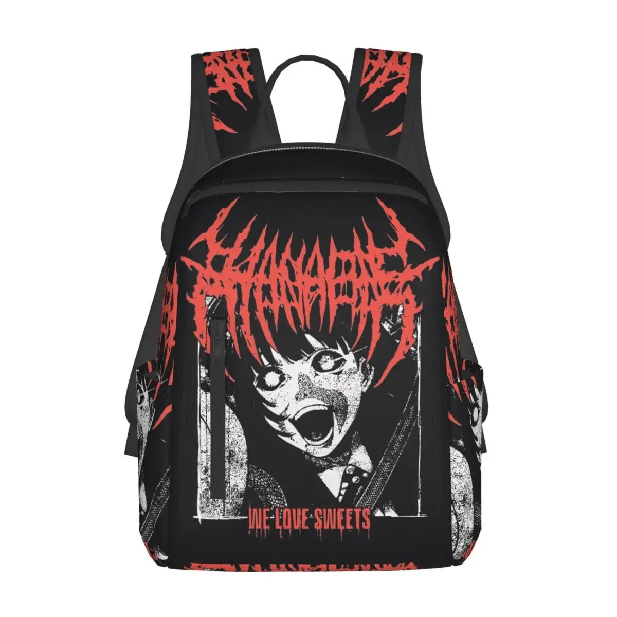 

Hanabie Love Sweets Backpack Daypack Large Capacity Kids BookBag School Bag Shoulder Bags for Men Women