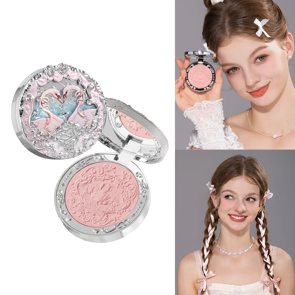 

Flower Knows Swan Ballet Blush Vegan Long Lasting Natural Matte Finish Soft Velvet Powder Buildable Pigment Cruelty Free