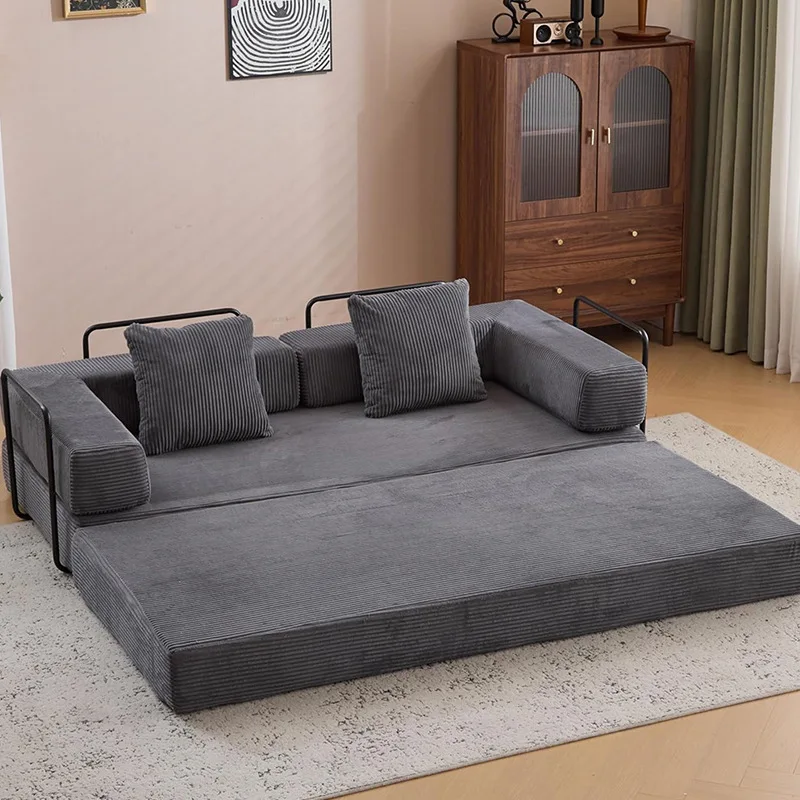 

Double sofa chair living room bedroom dormitory new waffle lazy sofa roll bag compression sponge sofa