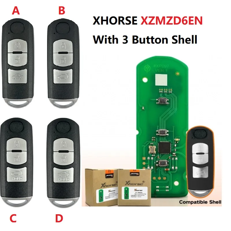 Xhorse XZMZD6EN Special PCB Board With Remote Shell Exclusively For Mazda Smart Key