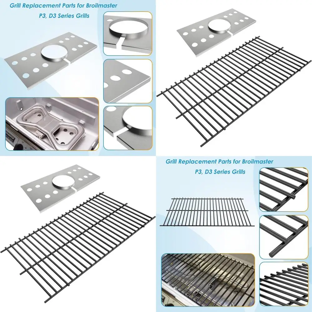 

Broilmaster P3 & D3 Grill Replacement Parts: DPP-6SS, DPP-7SS, B063065, B101061 Racks & Wind Shields