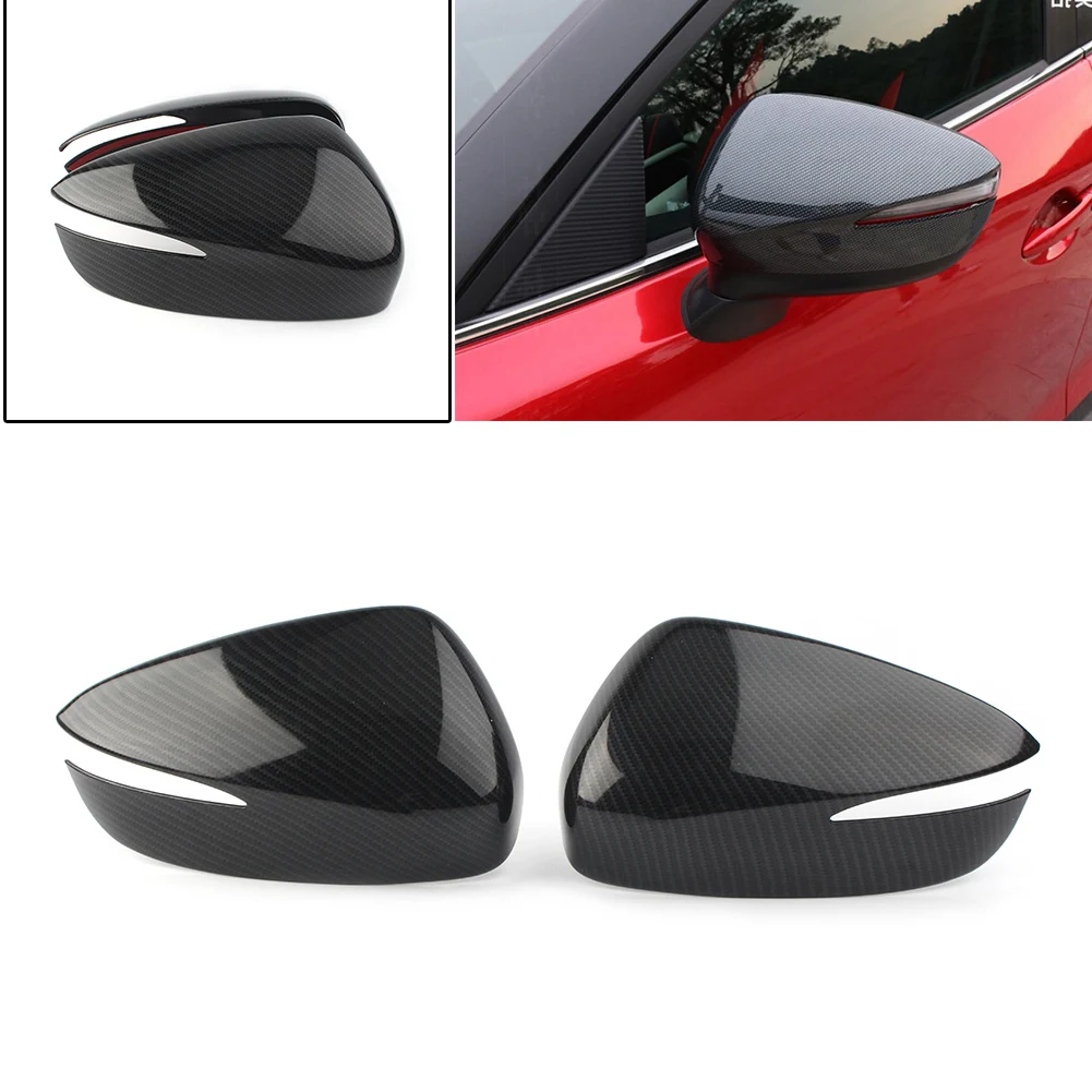 

Carbon Fiber Car Rear View Rearview Side Mirror Cover Trim For Mazda CX-5 2015 2016 & CX-4 CX-3 2016 2017 2018