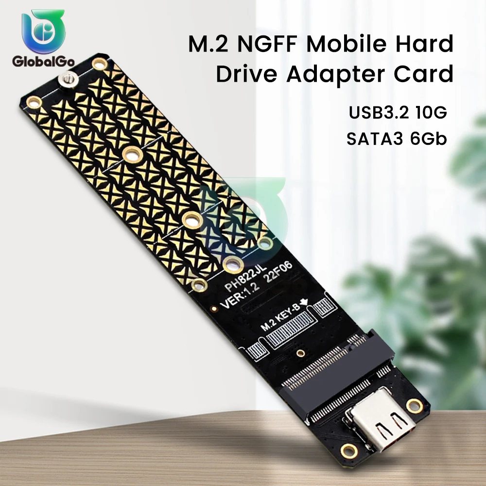 M.2 NVME USB 3.1 Adapter M.2BKey Type-C Hard Drive Converter 10 Gbps M.2 NGFF SATA Solid State Disk for 2230/2242/2260/2280 SSD