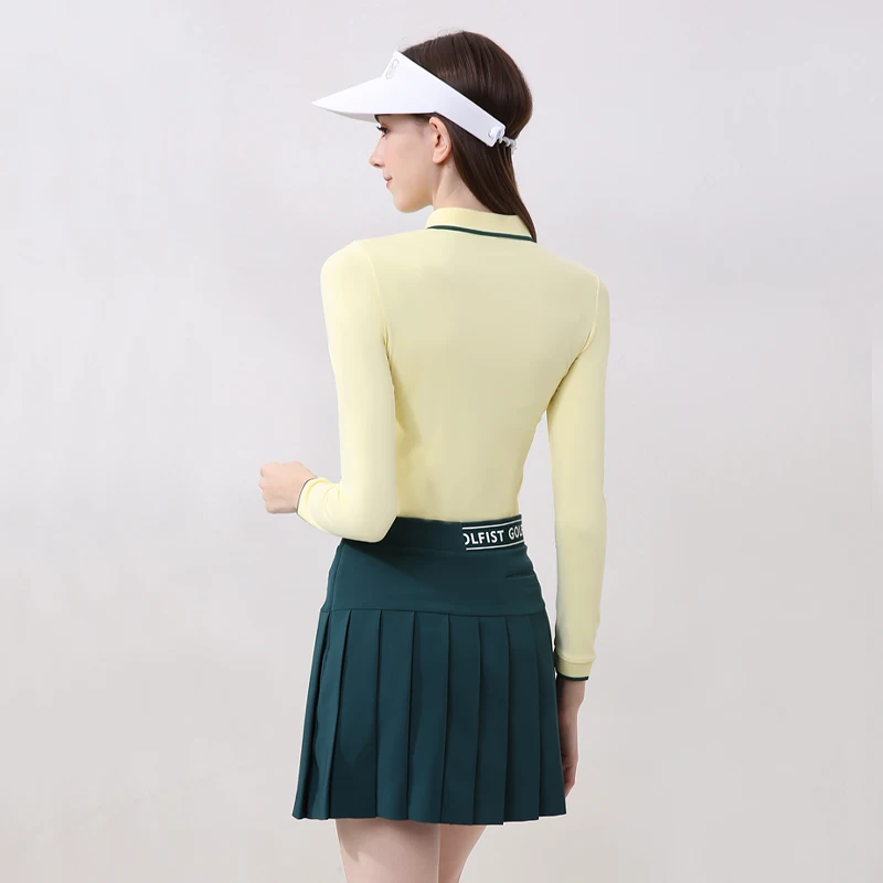 Golfist Golf Autumn Shirt Long Sleeve Turn-down Collar T-shirt Causal Sports Women\'s Clothing Slim Fit Breathable Golf Shirt