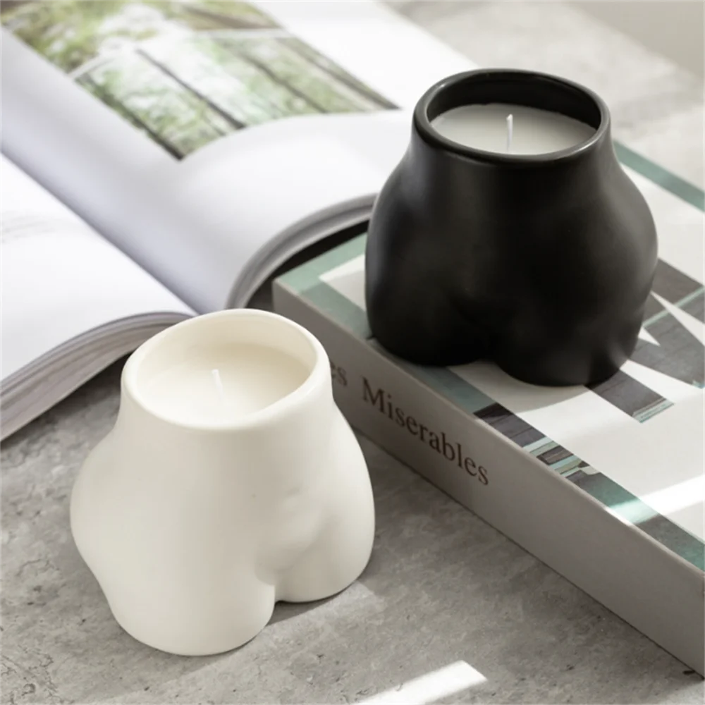 

2023 Hot Sale Creative Home Shaped Cactus Candle Matte Ceramic Incense Cup Small Capacity Holder Ornaments Cement Round Basin