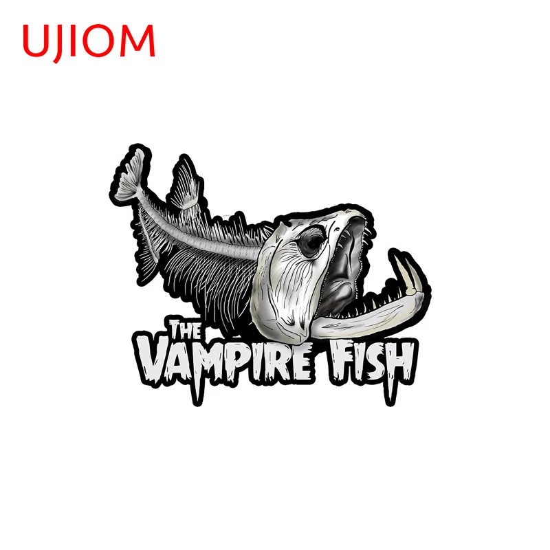 UJIOM Vampire Fish Wall Sticker Cupboard Bedroom Waterproof PVC Decal Vivid Air Conditioner Decoration Choice Free Gifts