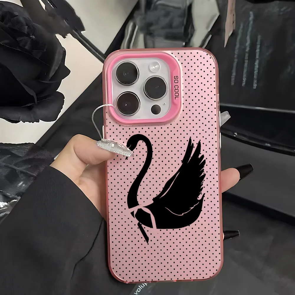 Wave Dot Black Swan Phone Case for Infinix Hot Note Zero 60i 60 50 40 30 30i 20 12 Smart 10 9 8 7 6 5 Pro Plus 4G 5G Back Cover - view 5