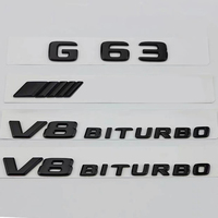 3d ABS Glossy Black Letters Car Accessories Rear Trunk Badge Sticker G 63 V8 BITURBO Emblem Logo For Mercedes G63 AMG W463 W464