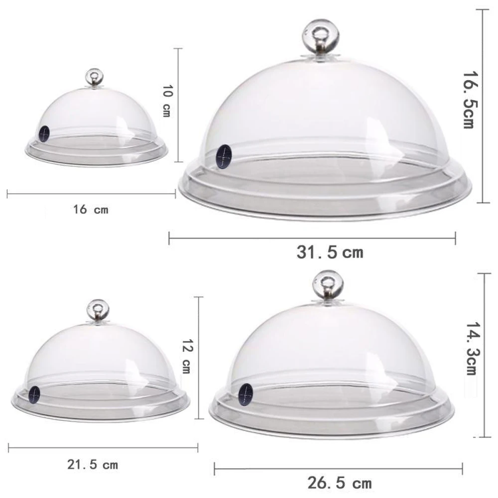 Smoking Gun Accessories Molecular Cooking Smoking Hood Dishes Smoked Cover 16cm 21.5cm 26.5cm 31.5cm