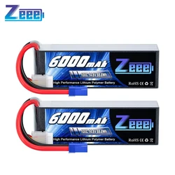 2pcs Zeee 4S 6000mAh FPV Drone Battery 14.8V 100C Lipo with EC5 Plug Softcase for RC Car RC Quadcopter Airplane RC Model Parts