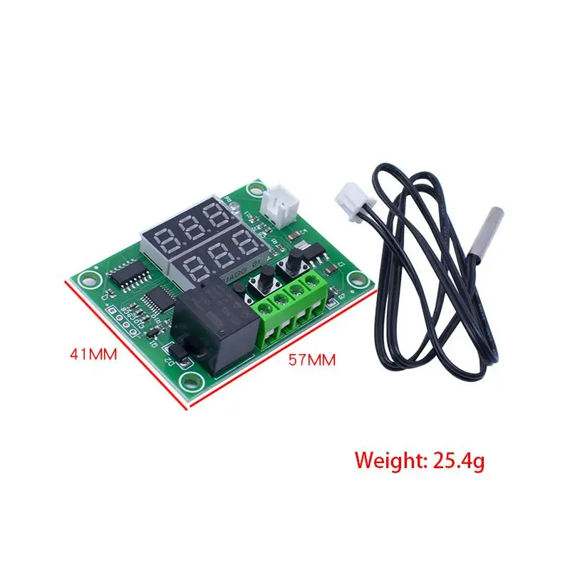 W1209 Blue/Red light DC 12V heat cool temp thermostat temperature control switch temperature controllerNTC 0.5 1 2 3M  cable