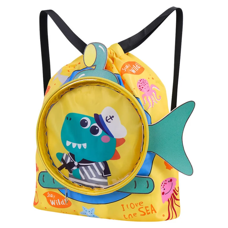 Children's swimming bag, cute cartoon backpack for students, double-layer dry and wet separation waterproof storage bag for men and women view 4