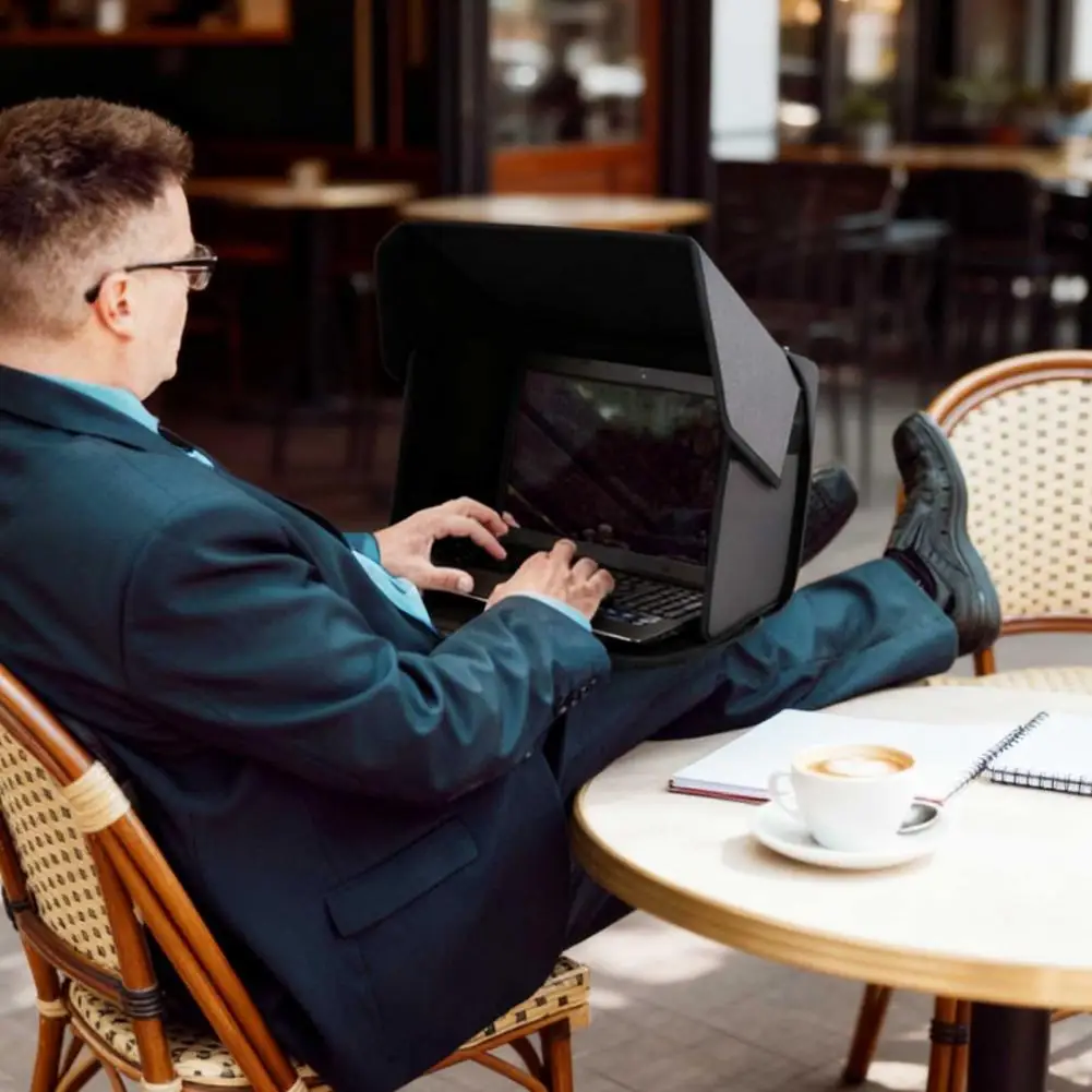 

Foldable Laptop Sun Shade Laptop Screen Protector Portable Outdoor Laptop Sun Shade with Lightweight Foldable for Computer