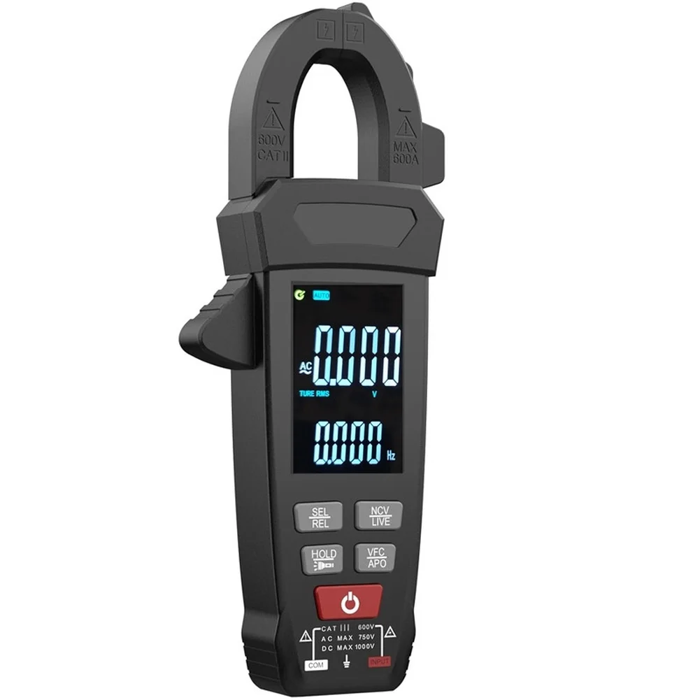 Black NCV Clamp Meter Dual Display Clamp Meter Current Meter Dual LCD Display High-definition LCD 750V AC Range