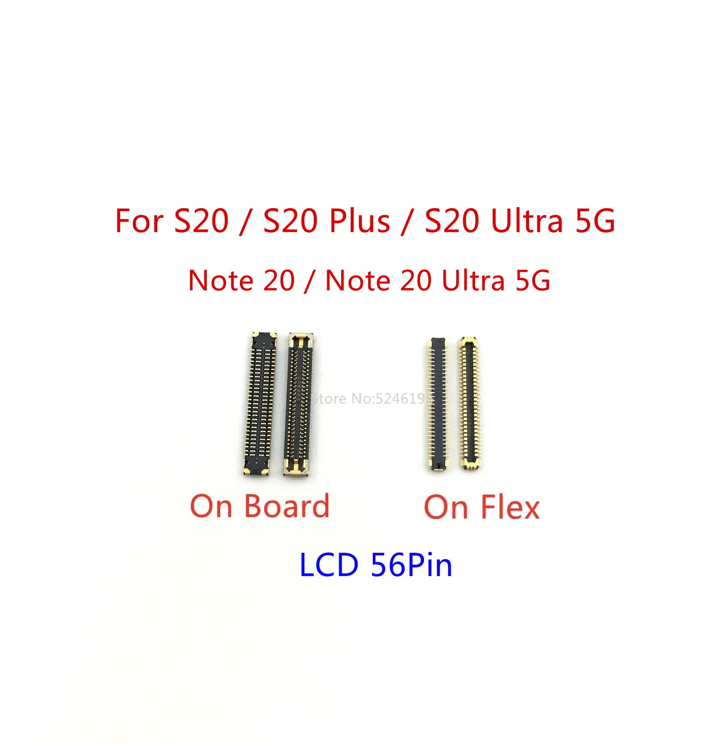 5-10pcs LCD Display Screen Flex FPC Connector 56Pin For Samsung Galaxy S20 Plus S20 Ultra Note 20 Note 20 Ultra 5G Plug On Board