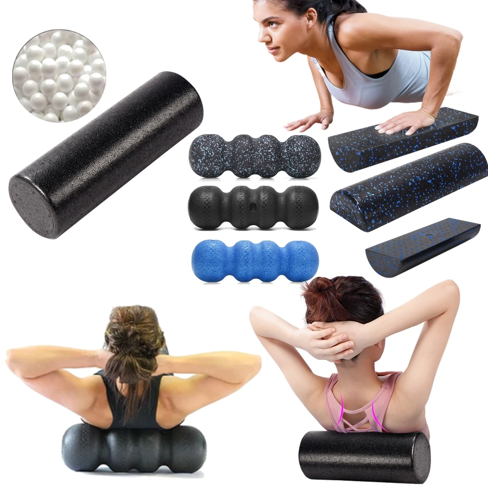 Hollow Yoga Roller Massage Peanut Ball Set Epp Fitness Foam Column Back Pain Legs Hip Deep Tissue Stretching Muscle Relax Tools