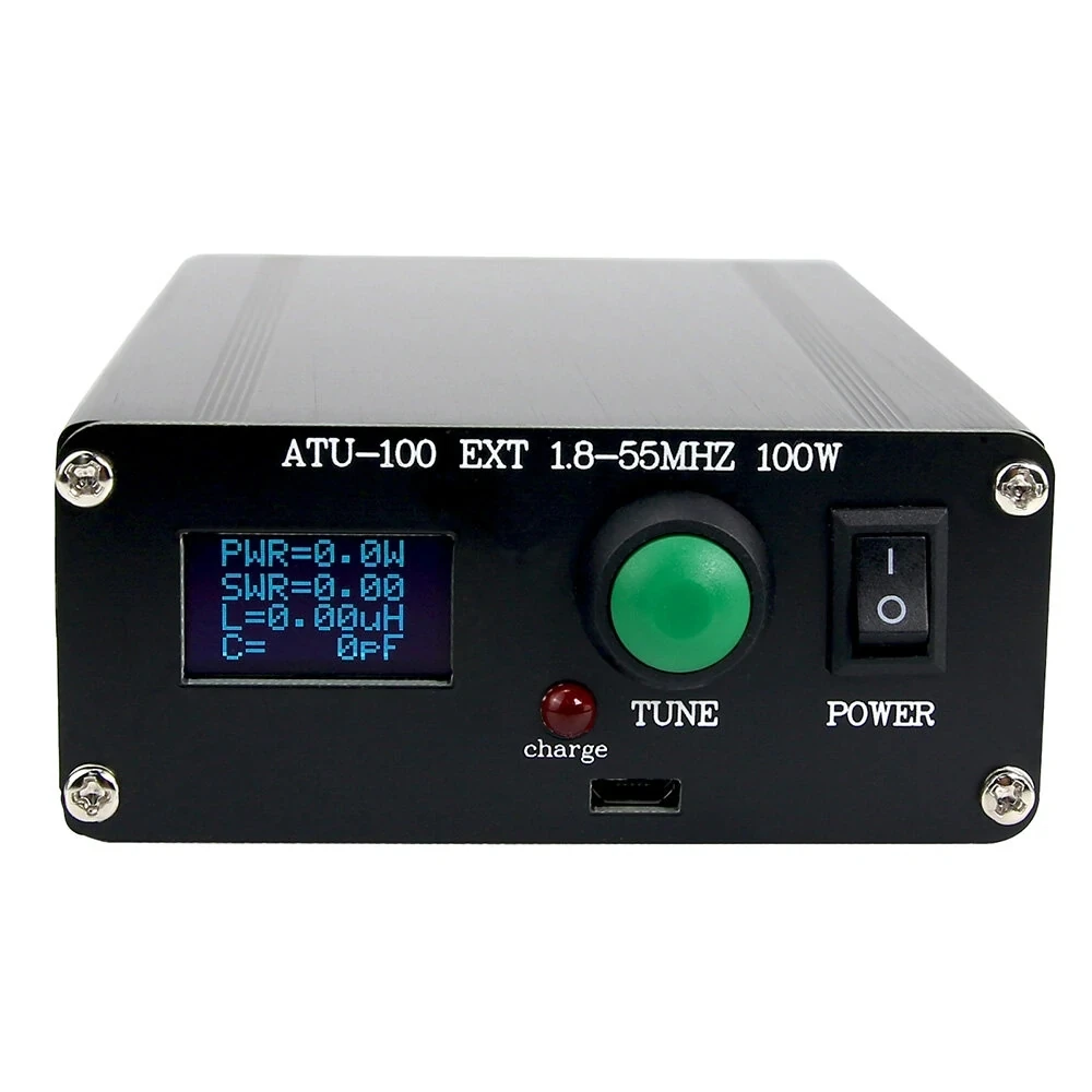 New ATU100 Automatic Antenna Tuner 100W 1.8-55MHz/1.8-30MHz With Battery Inside Assembled For 5-100W Shortwave Radio Stations -